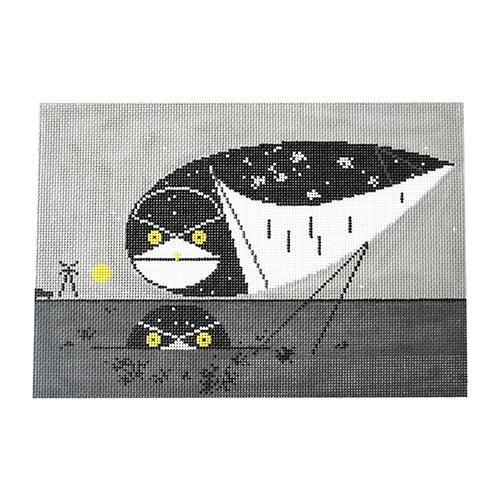 Burrowing Owl Painted Canvas Charley Harper 