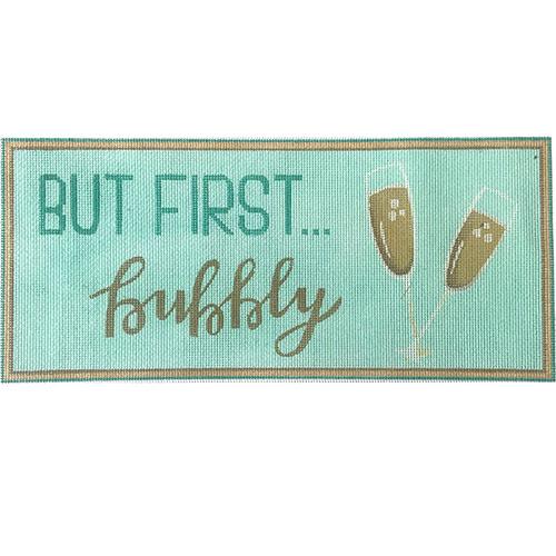 But First... Bubbly Painted Canvas Madeleine Elizabeth 