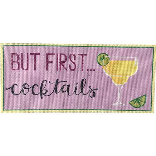But First... Cocktails Painted Canvas Madeleine Elizabeth 
