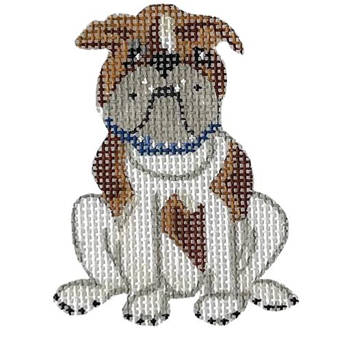 Butch Dog Painted Canvas The Plum Stitchery  - 1