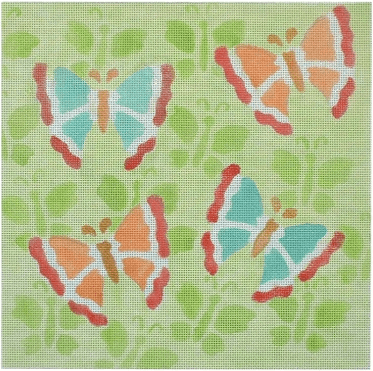 Butterflies on Butterflies Painted Canvas CBK Needlepoint Collections 
