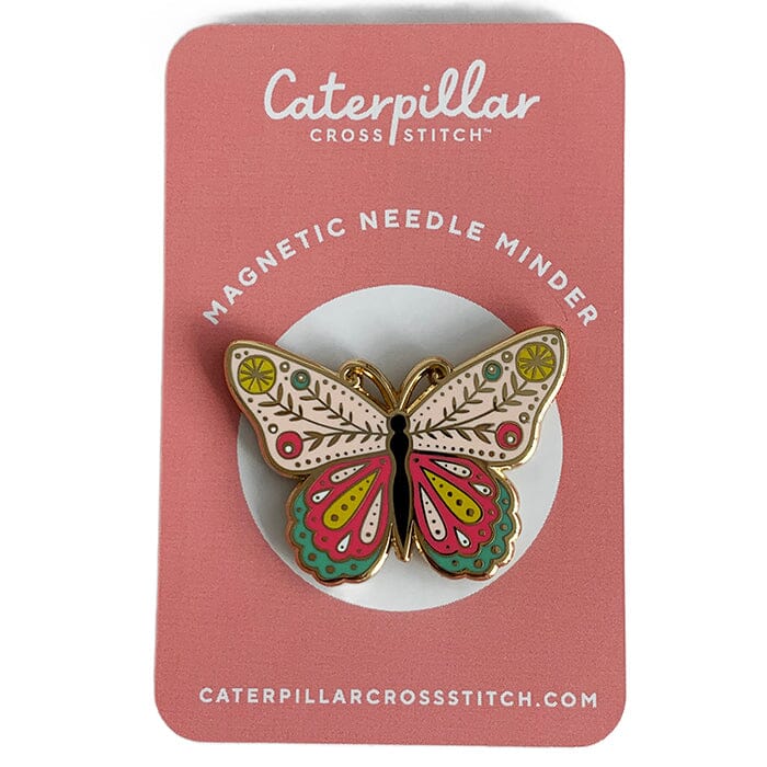 Butterfly Enamel Needleminder Accessories Caterpillar Cross 
