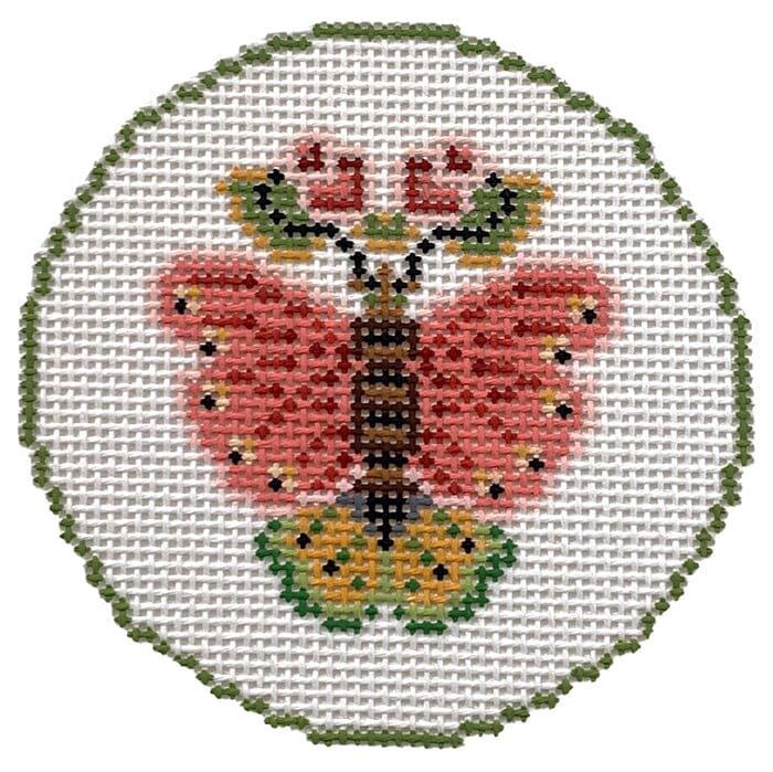 Butterfly on 18 mesh Painted Canvas CanvasWorks  - 1