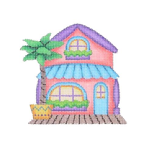 By the Sea   Beach House Painted Canvas Burnett & Bradley  - 1