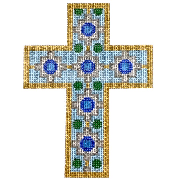 Byzantine Cross with SG Painted Canvas Patricia Sone 