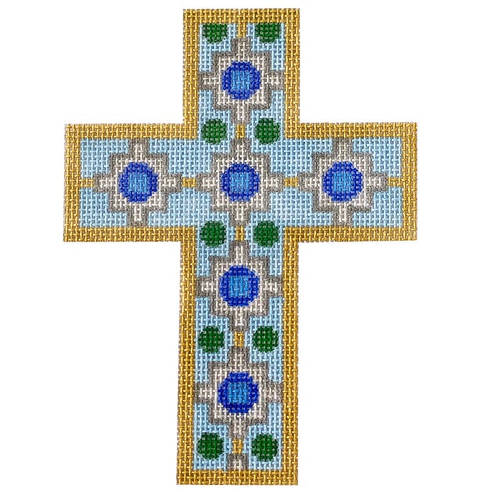 Byzantine Cross with SG Painted Canvas Patricia Sone  - 1