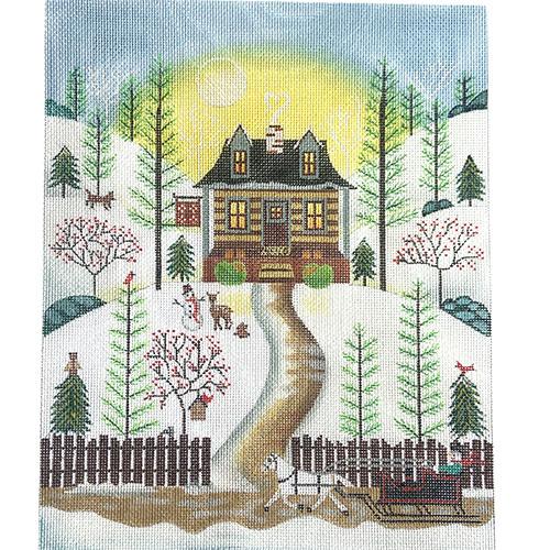 Cabin in the Pines Painted Canvas Painted Pony Designs 