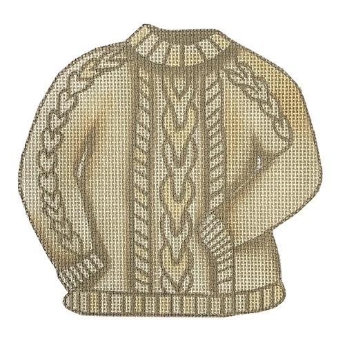 Cable Knit Sweater Painted Canvas All About Stitching/The Collection Design 