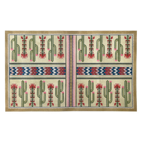 Cactus and Desert Backgammon Board Painted Canvas Thorn Alexander 