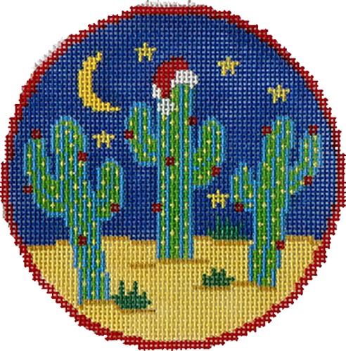 Cactus Ornament Painted Canvas CBK Needlepoint Collections 
