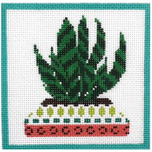 Cactus Series   Agave Painted Canvas Danji Designs  - 1
