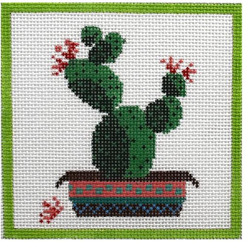 Cactus Series   Prickly Pear Painted Canvas Danji Designs  - 1