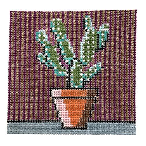 Cactus Square Painted Canvas Hello Tess 
