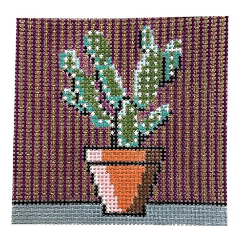Cactus Square Painted Canvas Hello Tess  - 1