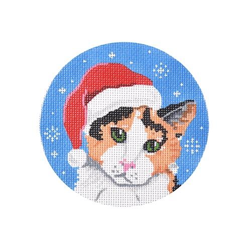 Calico Cat Santa Painted Canvas Pepperberry Designs 