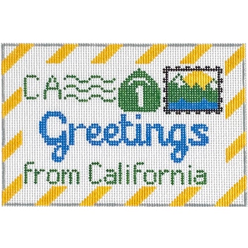 California Letter Painted Canvas Rachel Donley 