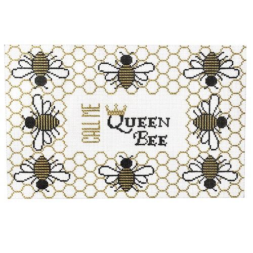 Call Me Queen Bee Painted Canvas Kimberly Ann Needlepoint  - 1