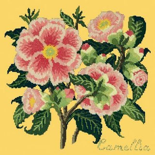 Camellia Needlepoint Kit Kits Elizabeth Bradley Design Sunflower Yellow 
