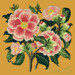 Camellia Needlepoint Kit Kits Elizabeth Bradley Design Yellow 
