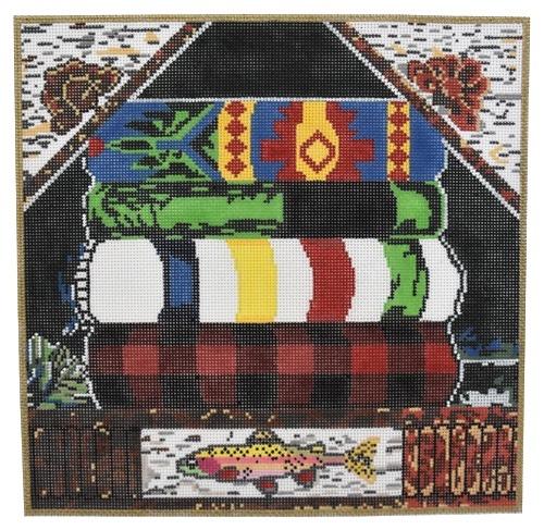 Camp Blankets Painted Canvas Susan Wallace Barnes  - 1
