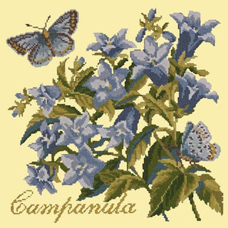 Campanula Needlepoint Kit Kits Elizabeth Bradley Design Butter Yellow 
