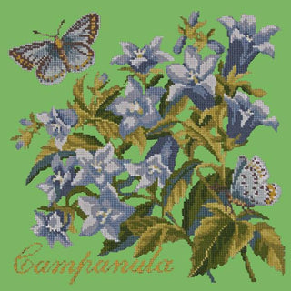 Campanula Needlepoint Kit Kits Elizabeth Bradley Design Grass Green 
