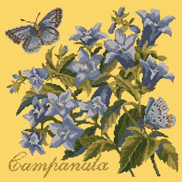 Campanula Needlepoint Kit Kits Elizabeth Bradley Design Sunflower Yellow 
