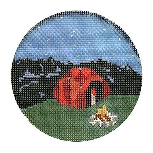 Campfire's Starry Night Ornament Painted Canvas Blue Ridge Stitchery 