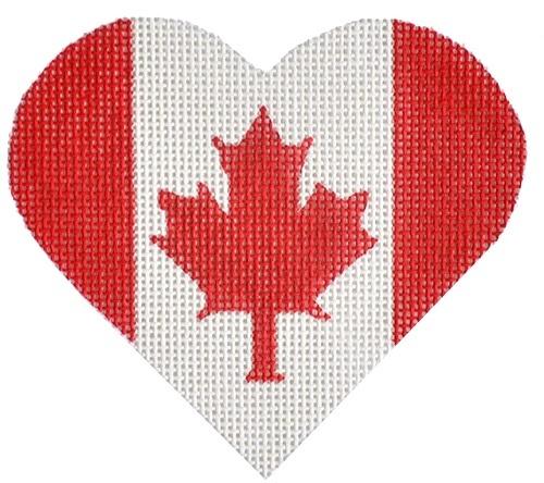 Canadian Flag Heart Painted Canvas Pepperberry Designs 