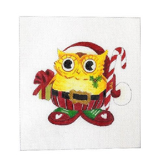 Candy Cane Owl Painted Canvas Love You More 
