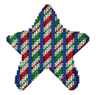 Candy Cane Repeat Mini Star Painted Canvas Associated Talents  - 1