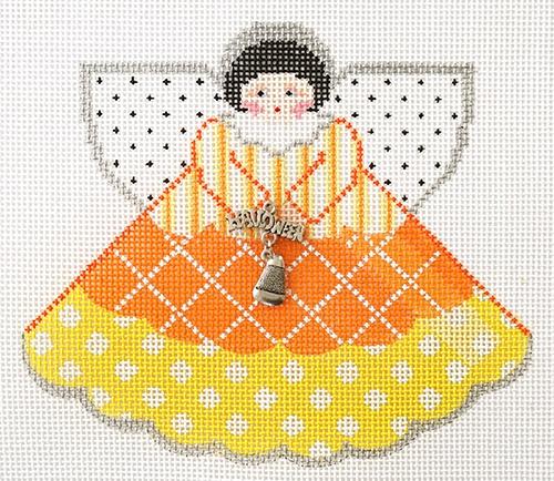 Candy Corn Angel Painted Canvas Painted Pony Designs  - 1