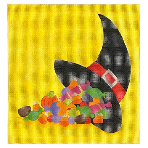 Candy Cornucopia Painted Canvas Eye Candy Needleart 
