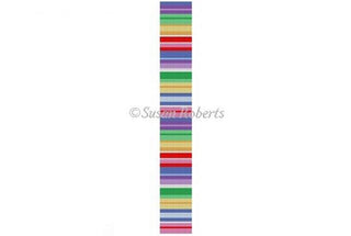 Candy Stripes Key Fob Painted Canvas Susan Roberts Needlepoint Designs Inc. 
