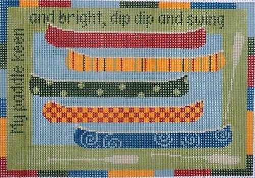 Canoes Painted Canvas Pippin  - 1