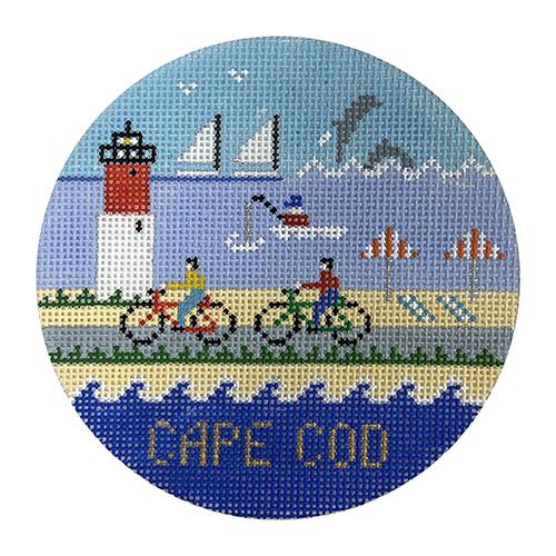 Cape Cod Round Painted Canvas Doolittle Stitchery 

