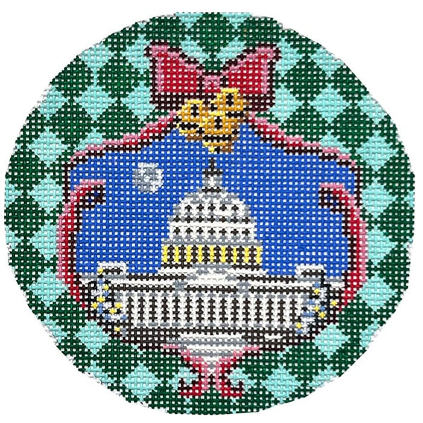 DC Capitol Needlepoint good Canvas (Ornament)