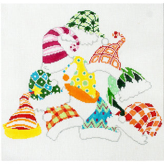 Caps Stack Painted Canvas A Stitch in Time 
