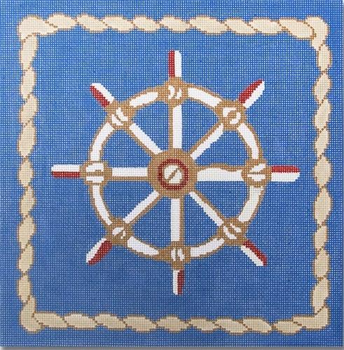 Captain's Wheel Painted Canvas CBK Needlepoint Collections  - 1