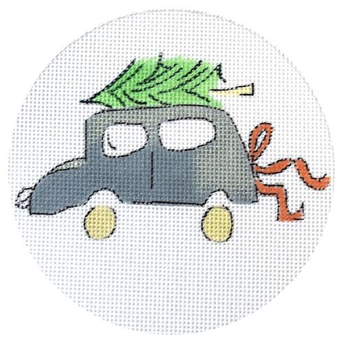 Car with Tree Painted Canvas Camilla Moss 