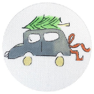 Car with Tree Painted Canvas Camilla Moss 
