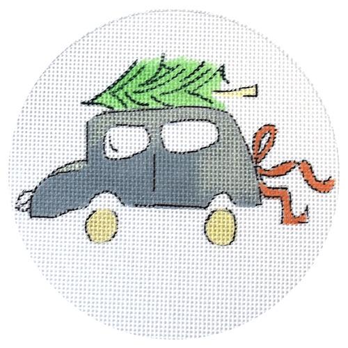Car with Tree Painted Canvas Camilla Moss  - 1