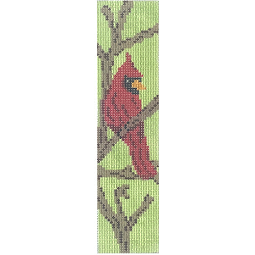 Cardinal Bookmark Painted Canvas J. Child Designs 