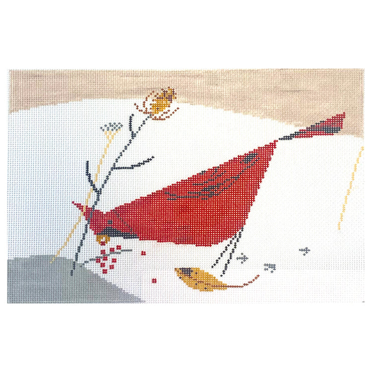 Cardinal Cuisine Painted Canvas Charley Harper 