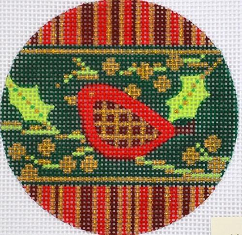 Cardinal on Red Painted Canvas Alice Peterson 