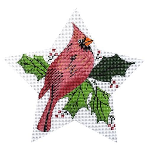 Cardinal Star Painted Canvas Whimsy & Grace 