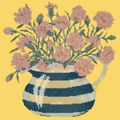 Carnation Jug Needlepoint Kit Kits Elizabeth Bradley Design Sunflower Yellow 
