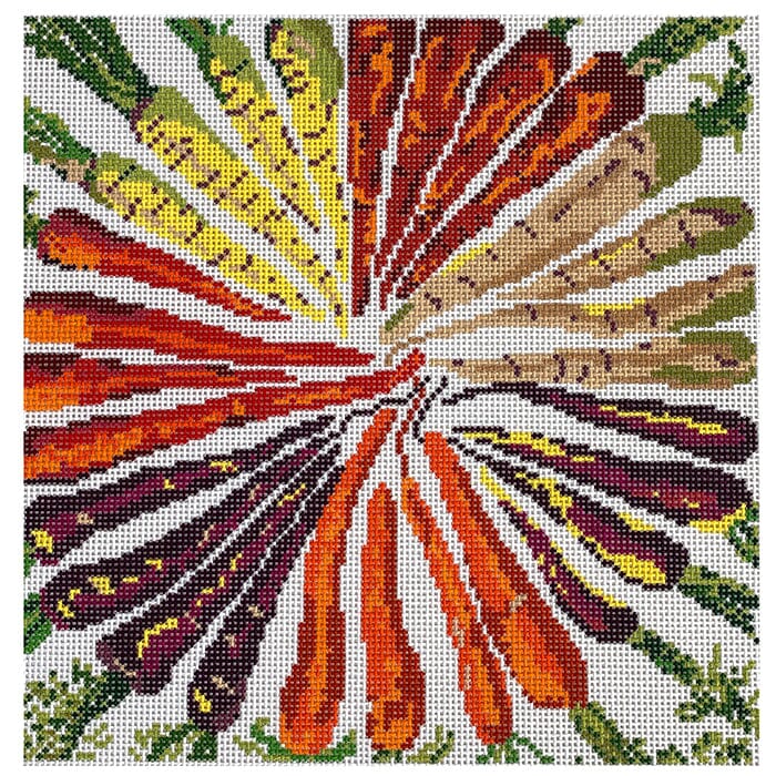 Carrots Mandala Painted Canvas Mopsey Designs  - 1