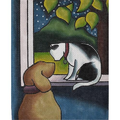 Cat and Dog Painted Canvas Unique New Zealand Design 