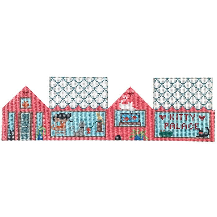 Cat House 3D House Painted Canvas The Meredith Collection 